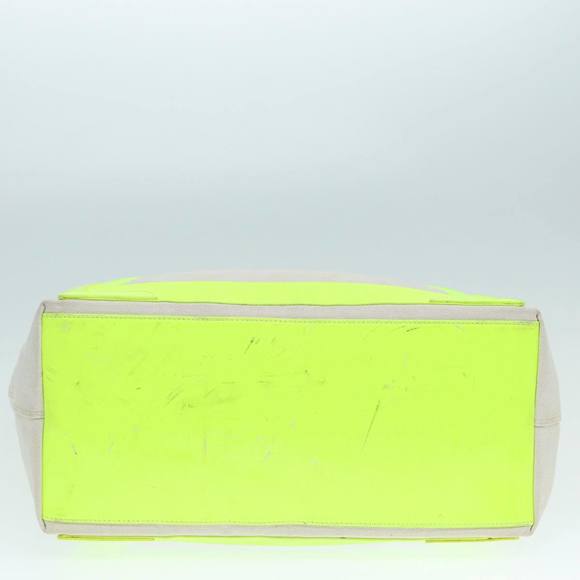 BALENCIAGA Navy Cabas M Hand Bag Canvas Leather White Yellow 339936 Auth yk14650 - Picture 9 of 16